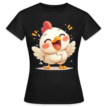 Rooster Roosters Rooster - Women's T-Shirt - black - Front - AI Model Female 172 dark (172cm)
