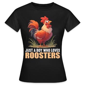 Rooster Roosters Rooster - Women's T-Shirt - black - Front - AI Model Female 172 dark (172cm)