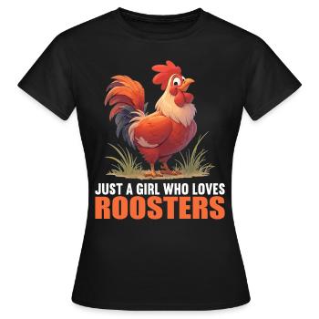 Rooster Roosters Rooster - Women's T-Shirt - black - Front - AI Model Female 172 dark (172cm)