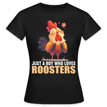 Rooster Roosters Rooster - Women's T-Shirt - black - Front - AI Model Female 172 dark (172cm)