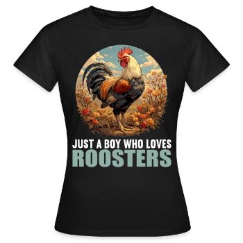 Rooster Roosters Rooster - Women's T-Shirt - black - Front - AI Model Female 172 dark (172cm)