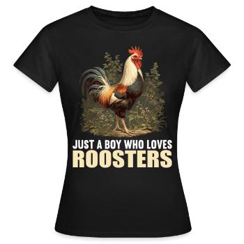 Rooster Roosters Rooster - Women's T-Shirt - black - Front - AI Model Female 172 dark (172cm)