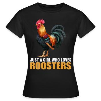Rooster Roosters Rooster - Women's T-Shirt - black - Front - AI Model Female 172 dark (172cm)