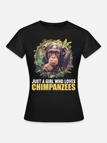 Chimpanzee Schimpansen Schimpanse - Frauen T-Shirt - Schwarz