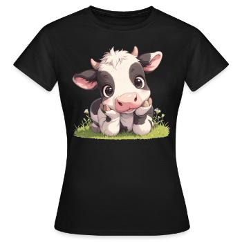 Cows Cow - Women's T-Shirt - black - Front - AI Model Female 172 dark (172cm)