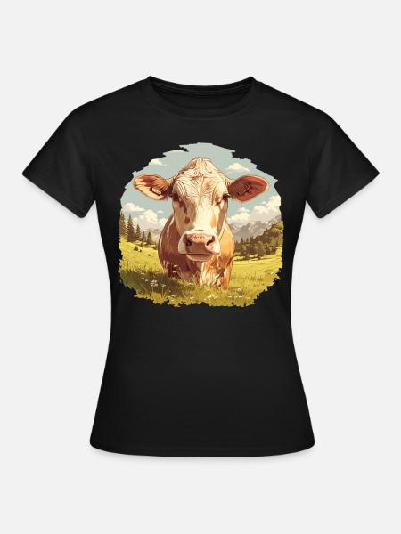 Vaches Vache - T-shirt Femme - noir