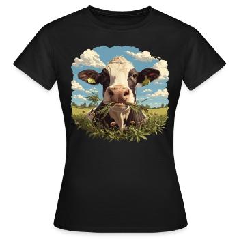 Cows Cow - Women's T-Shirt - black - Front - AI Model Female 172 dark (172cm)