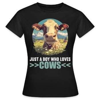 Cows Cow - Women's T-Shirt - black - Front - AI Model Female 172 dark (172cm)