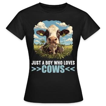 Cows Cow - Women's T-Shirt - black - Front - AI Model Female 172 dark (172cm)