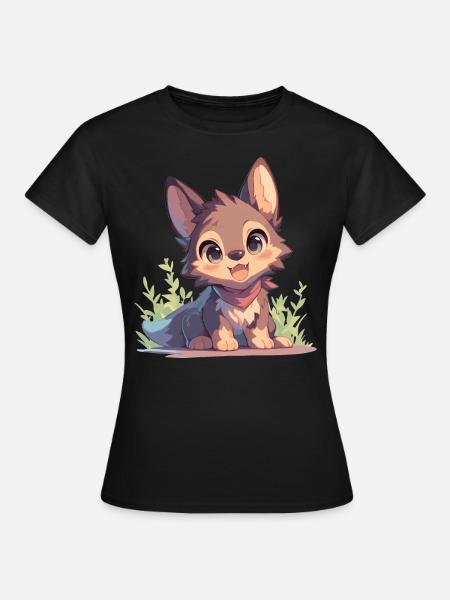 Kojoten Kojote - Frauen T-Shirt - Schwarz