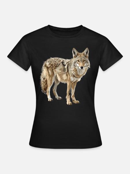 Kojoten Kojote - Frauen T-Shirt - Schwarz