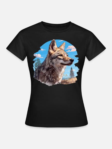 Kojoten Kojote - Frauen T-Shirt - Schwarz