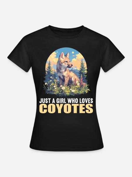 Kojoten Kojote - Frauen T-Shirt - Schwarz