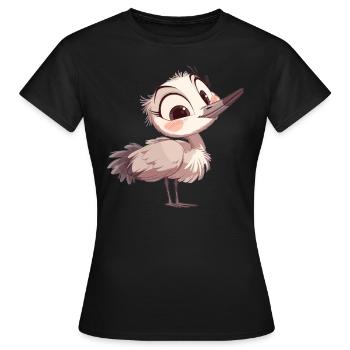 Grues Grues - T-shirt Femme - noir - Devant - AI Model Female 172 dark (172cm)