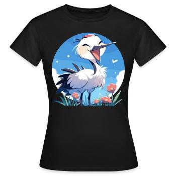 Grues Grues - T-shirt Femme - noir - Devant - AI Model Female 172 dark (172cm)