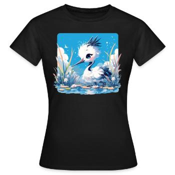 Grues Grues - T-shirt Femme - noir - Devant - AI Model Female 172 dark (172cm)