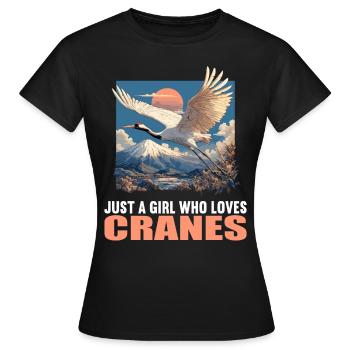 Grues Grues - T-shirt Femme - noir - Devant - AI Model Female 172 dark (172cm)