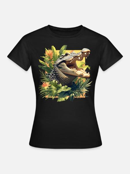 Krokodile Krokodil - Frauen T-Shirt - Schwarz