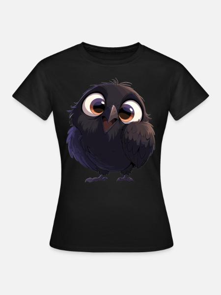 Krähen Krähe - Frauen T-Shirt - Schwarz