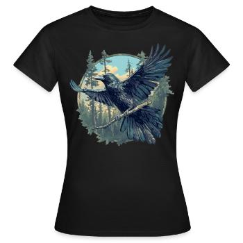 Corbeaux Corbeaux - T-shirt Femme - noir - Devant - AI Model Female 172 dark (172cm)