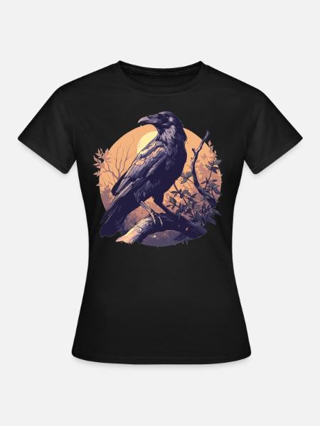 Krähen Krähe - Frauen T-Shirt - Schwarz