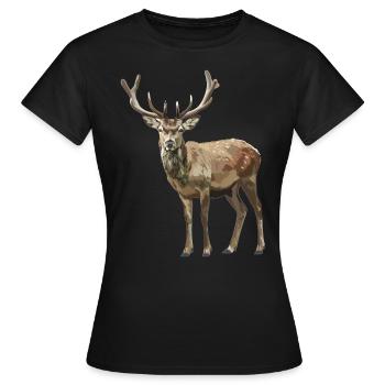 Cerf Cerf - T-shirt Femme - noir - Devant - AI Model Female 172 dark (172cm)