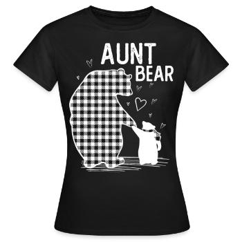 Aunt Bear - Frauen T-Shirt - Schwarz - Vorne - AI Model Female 172 dark (172cm)