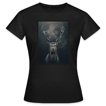 Cerf Cerf - T-shirt Femme - noir - Devant - AI Model Female 172 dark (172cm)