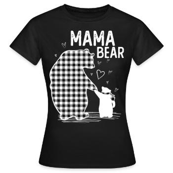 Mama Bear - Frauen T-Shirt - Schwarz - Vorne - AI Model Female 172 dark (172cm)