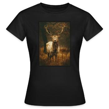 Cerf Cerf - T-shirt Femme - noir - Devant - AI Model Female 172 dark (172cm)