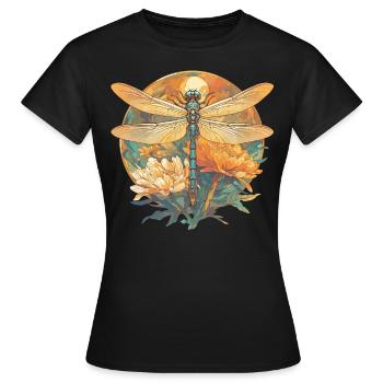 Libellen Libelle - Frauen T-Shirt - Schwarz - Vorne - AI Model Female 172 dark (172cm)