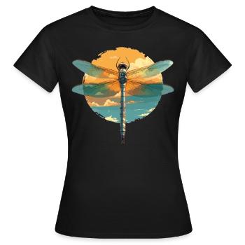 Libellen Libelle - Frauen T-Shirt - Schwarz - Vorne - AI Model Female 172 dark (172cm)