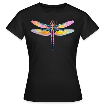 Libellen Libelle - Frauen T-Shirt - Schwarz - Vorne - AI Model Female 172 dark (172cm)