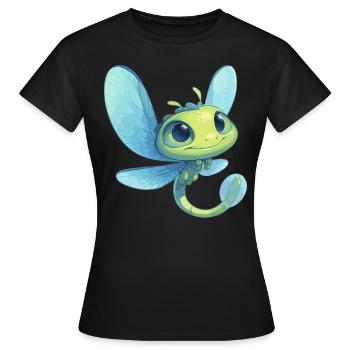 Libellen Libelle - Frauen T-Shirt - Schwarz - Vorne - AI Model Female 172 dark (172cm)