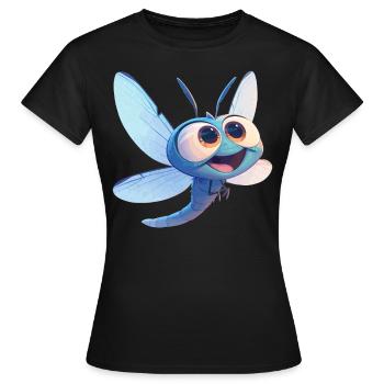 Libellen Libelle - Frauen T-Shirt - Schwarz - Vorne - AI Model Female 172 dark (172cm)