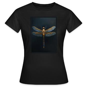 Libellen Libelle - Frauen T-Shirt - Schwarz - Vorne - AI Model Female 172 dark (172cm)