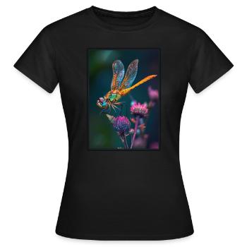Libellen Libelle - Frauen T-Shirt - Schwarz - Vorne - AI Model Female 172 dark (172cm)