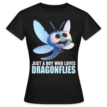 Libellules Libellule - T-shirt Femme - noir - Devant - AI Model Female 172 dark (172cm)