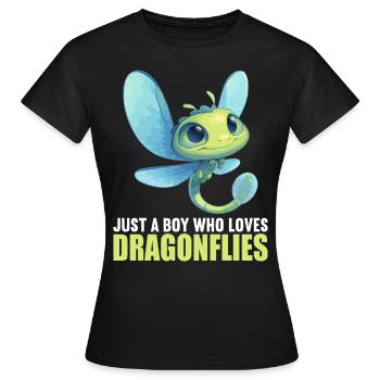 Libellules Libellule - T-shirt Femme - noir - Devant - AI Model Female 172 dark (172cm)
