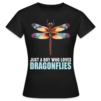 Libellen Libelle - Frauen T-Shirt - Schwarz - Vorne - AI Model Female 172 dark (172cm)