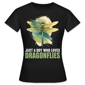 Libellen Libelle - Frauen T-Shirt - Schwarz - Vorne - AI Model Female 172 dark (172cm)