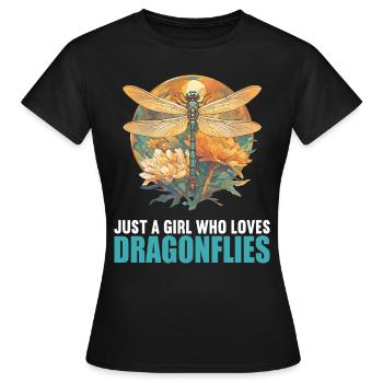Libellules Libellule - T-shirt Femme - noir - Devant - AI Model Female 172 dark (172cm)