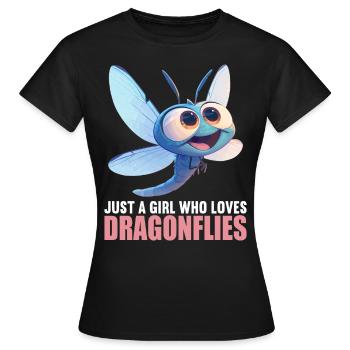 Libellen Libelle - Frauen T-Shirt - Schwarz - Vorne - AI Model Female 172 dark (172cm)