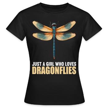 Libellules Libellule - T-shirt Femme - noir - Devant - AI Model Female 172 dark (172cm)