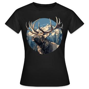 Moose Moose - Women's T-Shirt - black - Front - AI Model Female 172 dark (172cm)