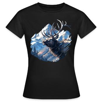 Moose Moose - Women's T-Shirt - black - Front - AI Model Female 172 dark (172cm)