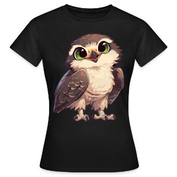 Faucon Faucon - T-shirt Femme - noir - Devant - AI Model Female 172 dark (172cm)
