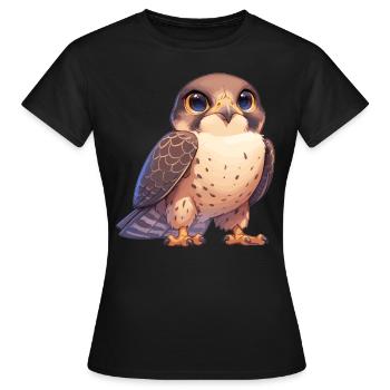 Faucon Faucon - T-shirt Femme - noir - Devant - AI Model Female 172 dark (172cm)
