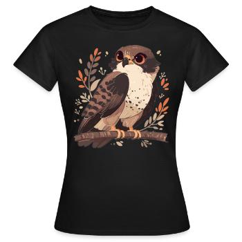 Faucon Faucon - T-shirt Femme - noir - Devant - AI Model Female 172 dark (172cm)