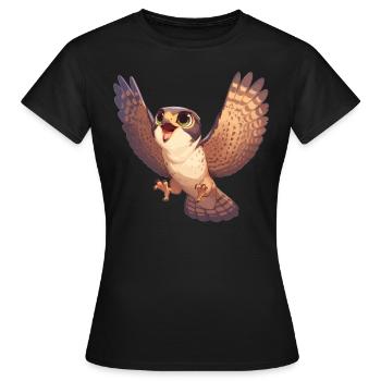 Faucon Faucon - T-shirt Femme - noir - Devant - AI Model Female 172 dark (172cm)